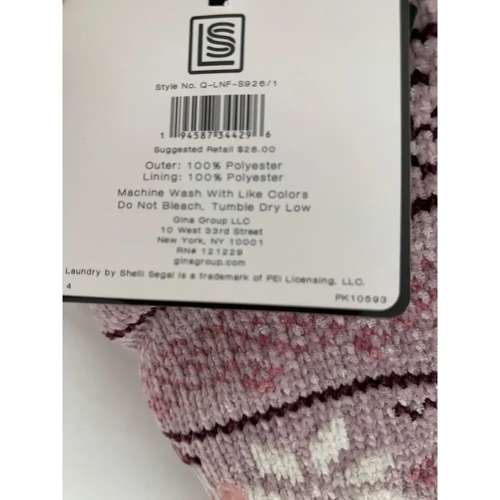 Laundry by Shelli Segal Lounge Socks Womens Size 4 - 10 Purple Non Slip Grip New